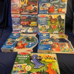 Melissa Doug puzzle. All brand new sealed all 7 sets for $75.